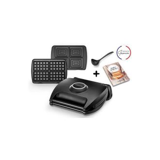 Lagrange Gofrera Croque Monsieur 4 Gofres Negro