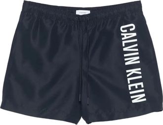 Calvin Klein logo-print swim shorts - men - Polyester - M - Blue