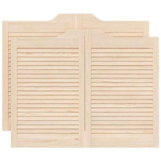 vidaXL Vidaxl - Puertas Batientes Dise&ntilde;o De Lamas 2 Par 80x100cm Madera Pino