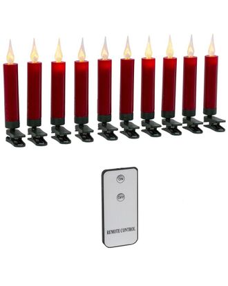 Gerson International S/10 4.13-In H Infrared Remote Control Red Led Candle