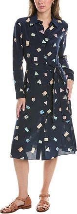 Lafayette 148 New York A-Line Silk Shirtdress