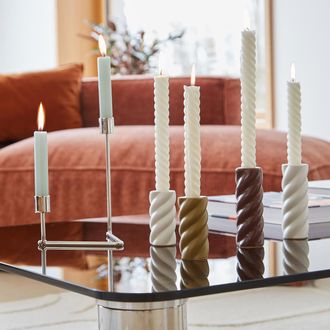 La Redoute Interieurs Dubbele kandelaar van verchroomd staal Alie