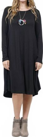 Angie New York Minute Midi Dress - Plus In Black