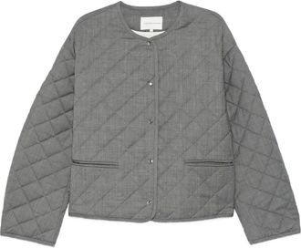 Viktoria Chan quilted puffer jacket - women - Polyester/Polyester/Wool - S - Grey