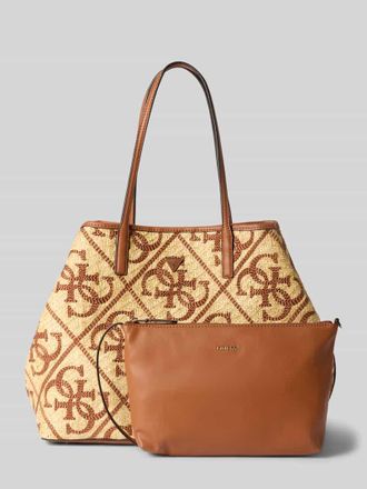 Guess 2-in-1-Shopper mit Logo-Muster Modell KIRSTEN LARGE in Cognac, Gr&ouml;&szlig;e 1
