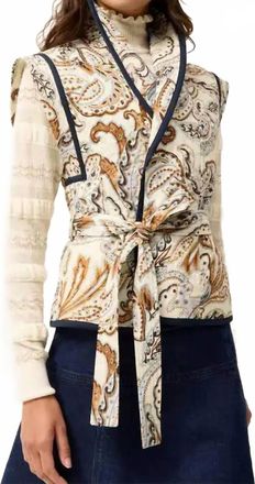 Marie Oliver Bowie Paisley Vest In Trinity