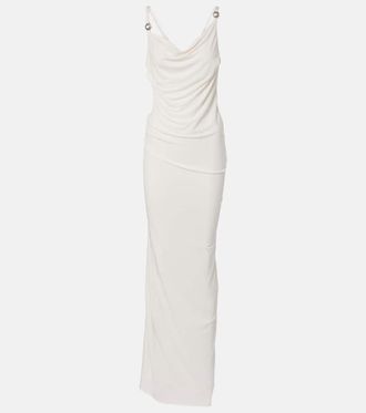 Coperni Draped open-back jersey maxi dress