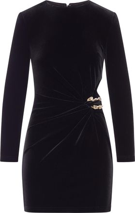 Self Portrait BLACK VELVET EMBELLISHED MINI DRESS - Self-portrait - Woman