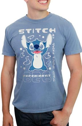 Lilo & Stitch Mens Lilo & Stitch Experiment 626 Groovy Poster Graphic T-Shirt in Blue Jean at Nordstrom, Size Xxx-Large