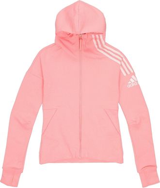 adidas (WMNS) adidas Letter Printing Hooded Jacket Pink FI6722