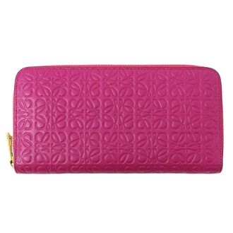 Loewe Pink Leather Long Wallet (Bi-Fold) (Pre-Owned)