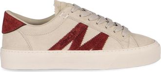 Moncler Monaco 2 Leather Sneaker - Dames - Sneakers - Beige - 37 EU - Leer - Schoenen