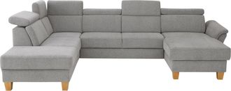 HOME AFFAIRE Wohnlandschaft »Conville U-Form« Kopfteilverstellung wahlweise mit Bettfunktion und Bettkasten