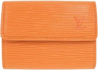 Louis Vuitton Pre-owned Wallets, female, Orange, Size: ONE SIZE Pre-owned Epi Card Case