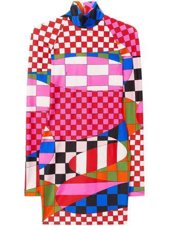 Pucci Abito corto Giardino con stampa - Blu