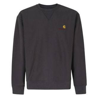 Carhartt Work in Progress American Script Sweatshirt - Heren - Sweatshirts & Hoodies - Grijs - Maat: M Katoen