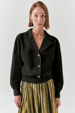 Exquise Romina Collar Jacket in Black at Nordstrom, Size Xx-Large