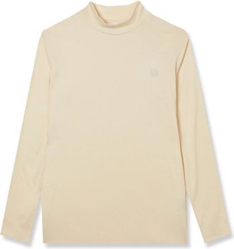Baldessarini Basic Langarm Shirt met Opstaande Kraag Logo - Heren - Sweatshirts - Beige - L - Katoen - Hoodies & sweatvesten