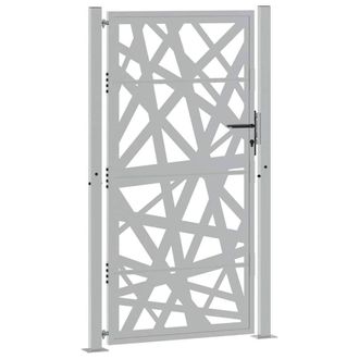 Berkfield Home Beautiful Garden Gate 105x180 cm Weathering Steel Light Design in Brown