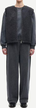 Sams&oslash;e & Sams&oslash;e Autumns Fleece Vest In Charcoal