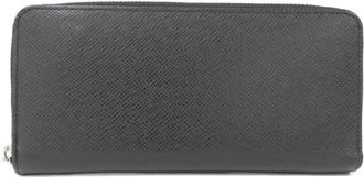 Louis Vuitton Black Leather Long Wallet (Bi-Fold) (Pre-Owned)