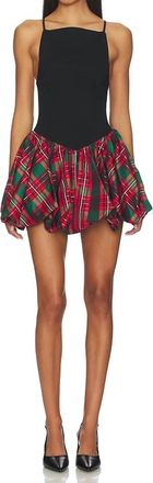 Free People Tinsel Kiss Mini Dress In Red Plaid