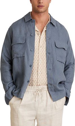 Reiss Eze Linen Twin Pocket Casual Shirt