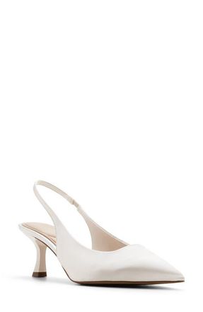 Aldo Kiarrah Slingback Pointed Toe Pump in Cream at Nordstrom, Size 6.5