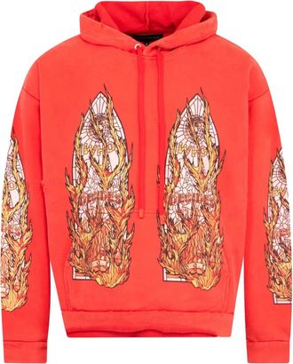 Who Decides War by Ev Bravado Felpa con cappuccio e tasca a marsupio - Rosso