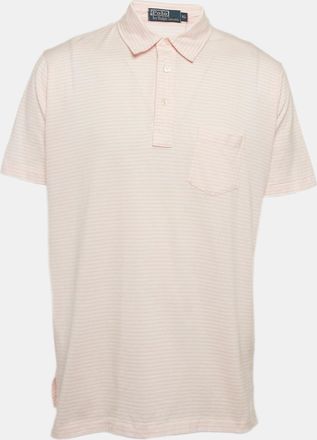 Ralph Lauren Polo Ralph Lauren Carmel Pink Stripe Cotton Polo T-Shirt
