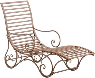 Clp Tumbona de jardín Amiens Marrón antiguo