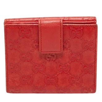 Gucci Pre-owned Wallets, female, Red, Size: ONE SIZE Pre-owned Guccissima Wallet