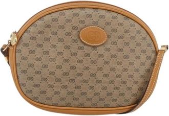Gucci Pre-owned Vintage Cross Body Bag - Dames - Vintage Schoudertas - Beige - ONE Size - Leer - Vintage