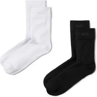 Nike Womens Everyday Plus Lightweight Crew Socks (2-Pair) in Multicolor | HQ7762-902