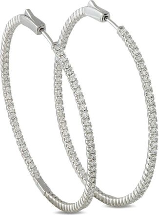 Luxury Bazaar Orecchini a cerchio con diamanti - Argento