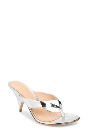 Gianvito Rossi Sofia Slide Sandal in Silver at Nordstrom, Size 10.5Us