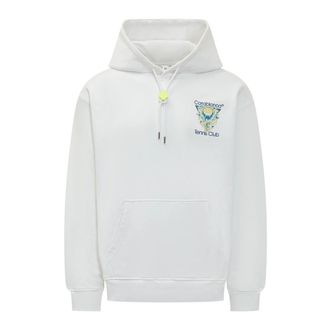 Casablanca Diamond Logo Hooded Sweatshirt - Heren - Hoodies - Wit - M - Katoen - Hoodies & sweatvesten
