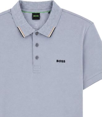 HUGO BOSS Monogram Polo Shirt - Gray