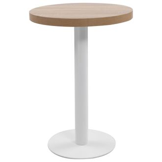 vidaXL Mesa De Bistr&oacute; Mdf Marr&oacute;n Claro 60 Cm Vidaxl