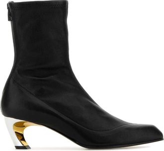 Alexander McQueen Alexander Mcqueen Black Leather Armadillo Ankle Boots