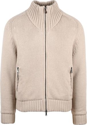 Seventy Gebreid jack - Heren - Vesten - Beige - S - Wol - Truien & Vesten