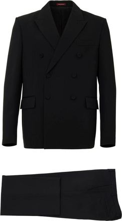Gucci Dubbelbreasted pak in zwart - Heren - Business pakken - Zwart - L - Wol - Kostuums