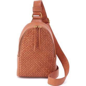 Hobo Fern Woven Leather Sling Bag in Harvest Wheat at Nordstrom