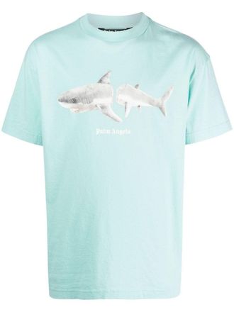Palm Angels T-shirt con stampa - Blu