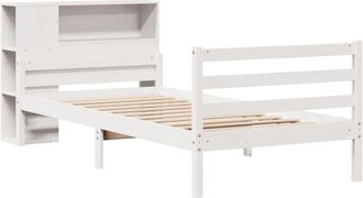 vidaXL Bookcase Bed without Mattress White 100x200 cm Solid Wood Pine Vidaxl