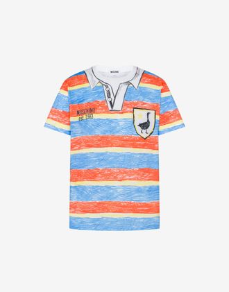 Moschino Printed organic cotton jersey T-shirt - Multicoloured