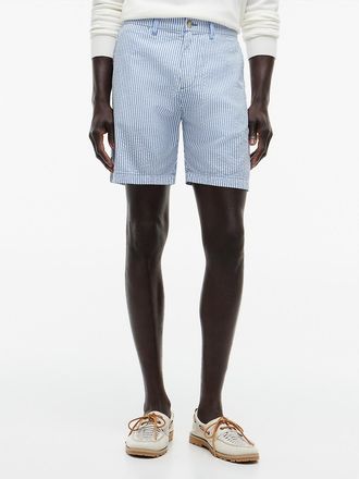 Tommy Hilfiger Mens Regular Fit 7 Seersucker Short - Blue - 29