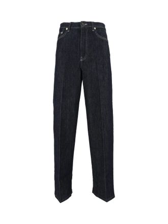 Fabiana Filippi Pantalone 5 Tasche In Denim Vestibilita Barrel Color Ammorbidito Blu
