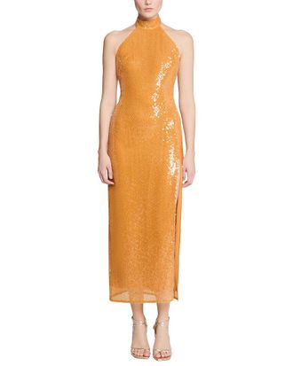 Halston Heritage Alva Sequin Midi Dress