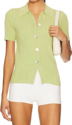 Pistola Denim Dominique Ribbed Cardigan In Soft Lime